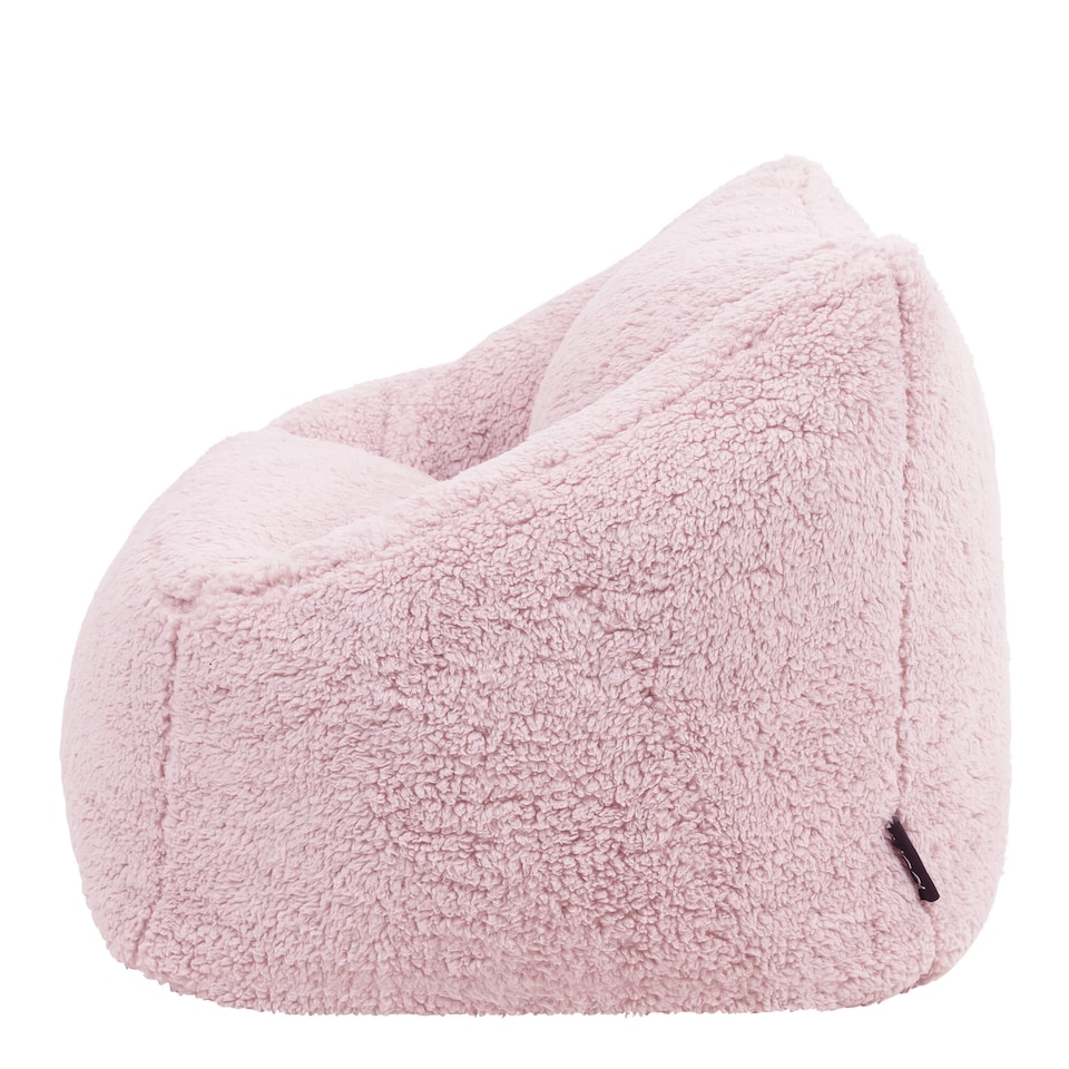 image 1 of Kids Bean Bag Chair - Pink Fluffy Beanbag for Children