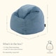 image 6 of Kids Kingston Velvet Bean Bag Chair Mineral Blue Childrens Bean Bags | Blue | Mineral Blue | 1