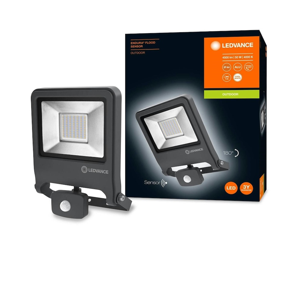 image 1 of Ledvance Endura Sensor Flood Light 50 W 4000 K Dg
