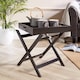 image 2 of Folding Butlers Side Table Portable Wooden Food Serving Tray | Black