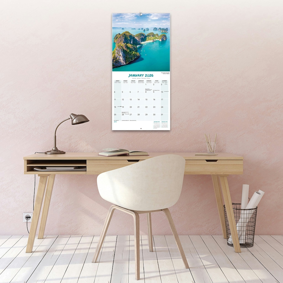 image 1 of Tropical Islands 2026 Calendar | Square Wall Calendar | Travel Gift | Plastic Free Packaging | by Avonside Publishing
