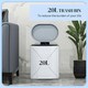 image 4 of HOMCOM 20L Pedal Bin, Metal Kitchen Bin with Soft-close Lid Grey | 20L