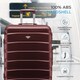 image 2 of Flight Knight 25" 4 Wheel ABS Hard Case Medium Suitcase 100+ Airlines Approved - easyJet, British Airways, Ryanair, Jet2, Emirates & Many More - Check-in | Purple | Burgundy | Medium