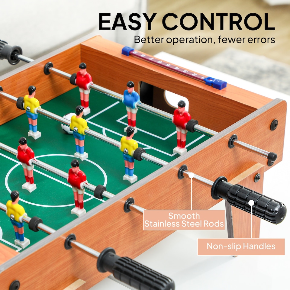 image 1 of SPORTNOW 20 in Table-top Foosball Table for Kids, Table Football Game