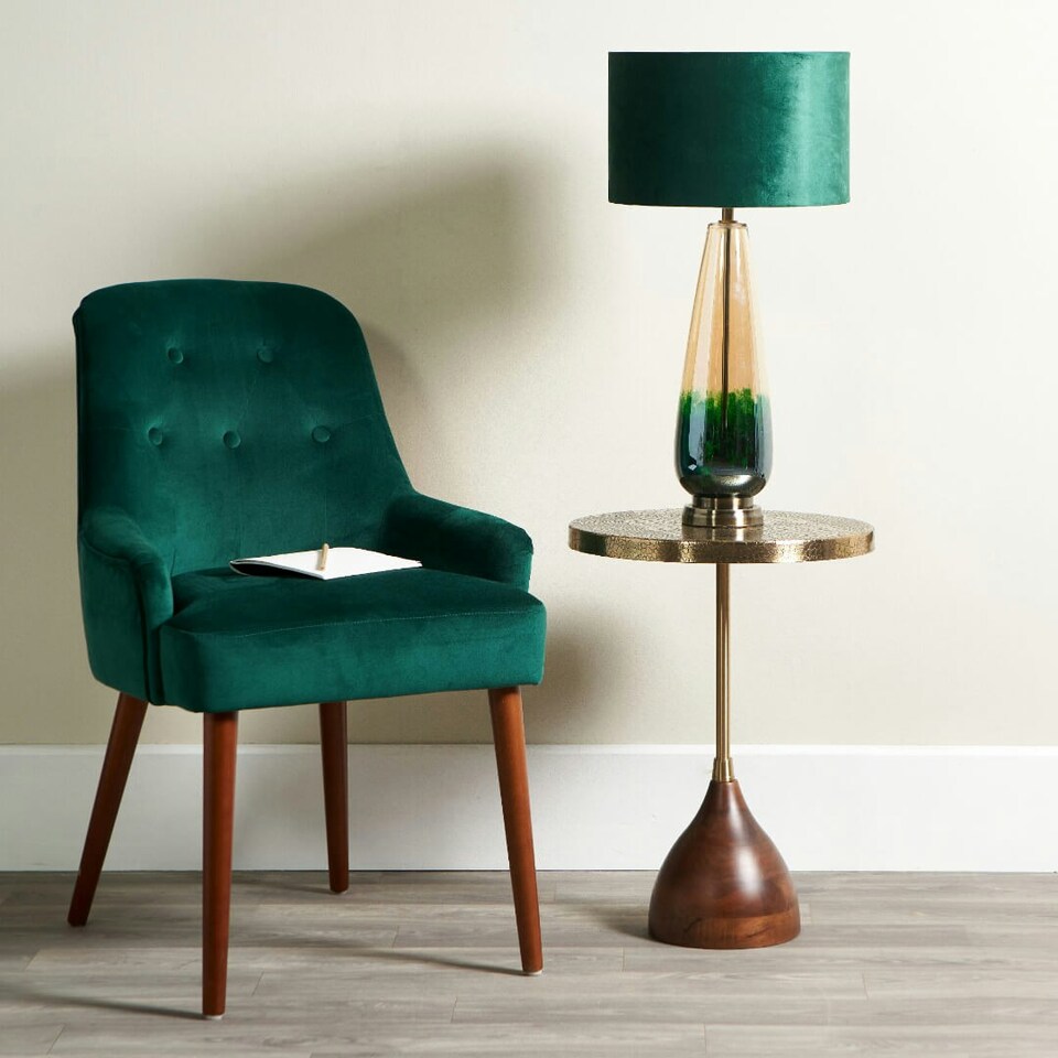 image 1 of Elena Green Glass Table Lamp