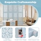 image 2 of COSTWAY 4-Panel Wooden Room Divider 165cm Folding Privacy Screen