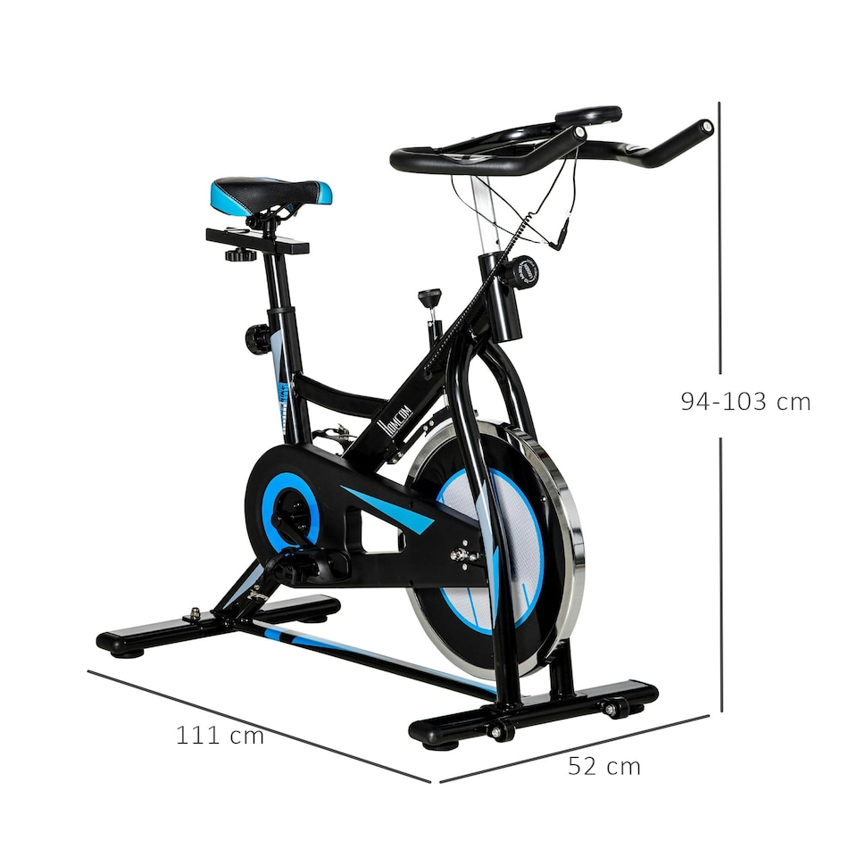 image 1 of HOMCOM 8kg Flywheel Stationary Exercise Bike Cycling Cardio Bike