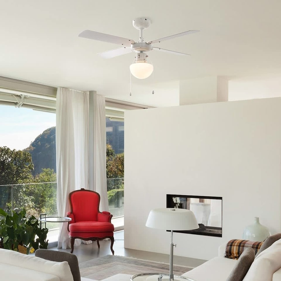 image 1 of ValueLights Nimrod 42 Inch Ceiling Light Fan with Bulb & Remote