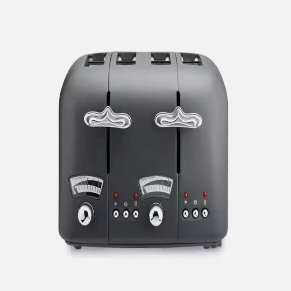 Delonghi 4 Slice Argento Toaster Grey