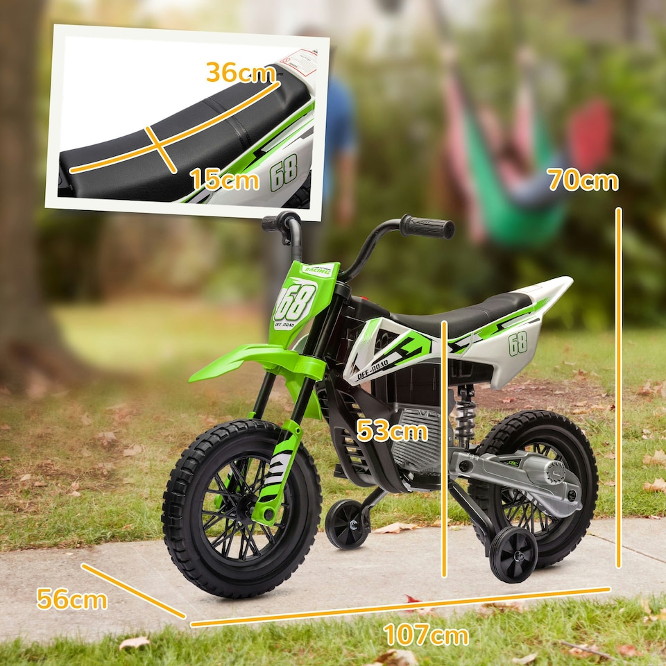 image 1 of AIYAPLAY 12V Kids Electric Motorcycle w/ Twist Grip Throttle, Music, Blue
