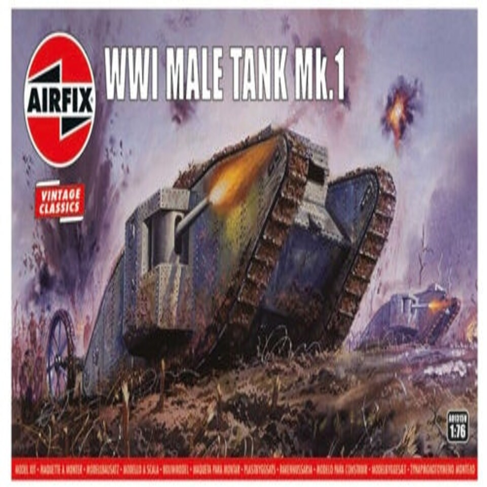 Airfix Vintage Classics British WWI Male Tank Mk.I (1:76 Scale)