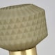 image 2 of Zina Sage Green & Brass Glass Table Lamp