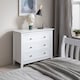 image 2 of Karlstad Chest of Drawers 3 Drawer Wide in Classic White