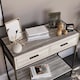 image 2 of Vida Designs Brooklyn 2 Drawer Console Table With Shelf, Grey