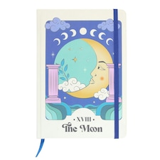 Something Different Celestial The Moon A5 Notebook - Blue/Yellow/Green - One Size