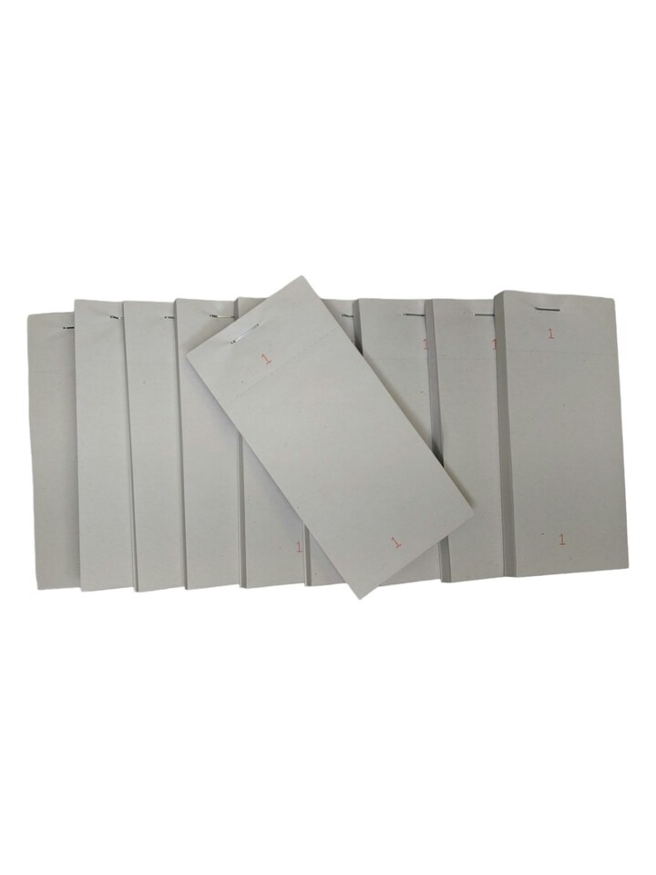 image 1 of Pack of 10 63mm x 127mm Plain White Numbered Service Pads