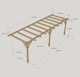 image 5 of Wall Mounted Premium Pergola 3 Posts - Wood - L240 x W660 x H270 cm - Rustic Brown