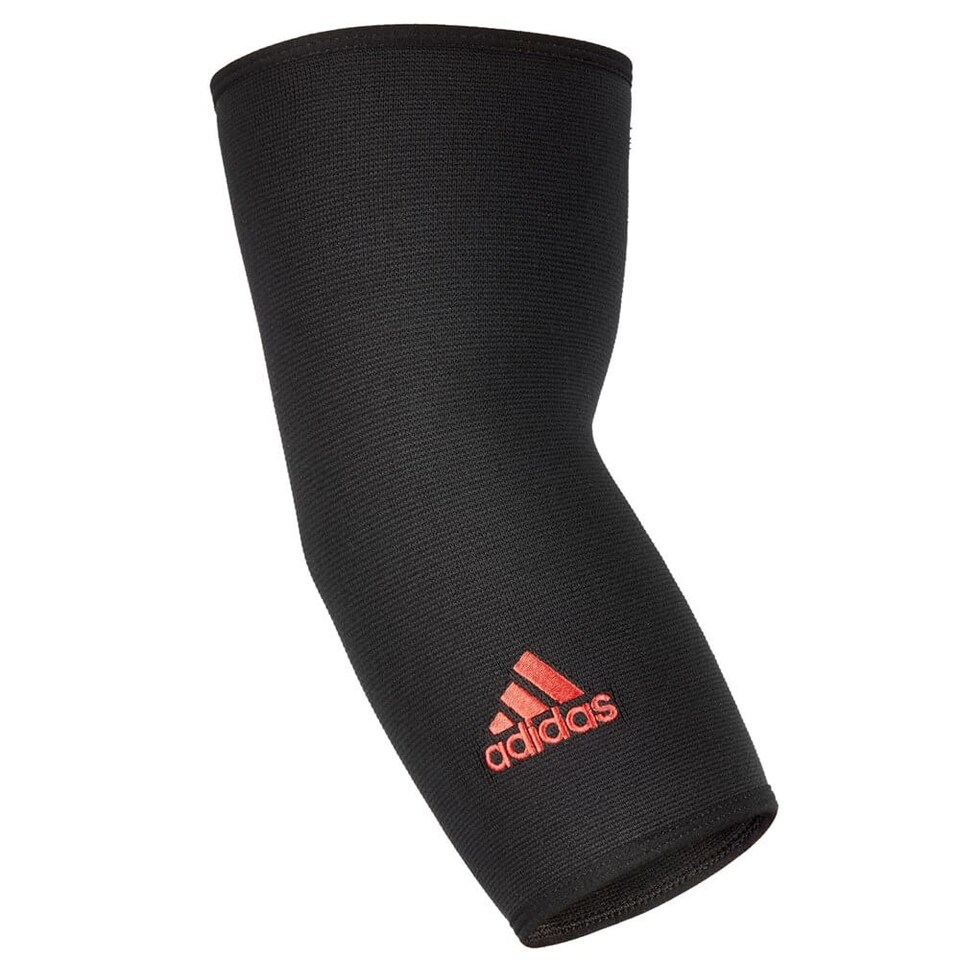 image 1 of Adidas Elbow Support, Size S, Black (Elasticated Nylon Blend) | Black | Black | S
