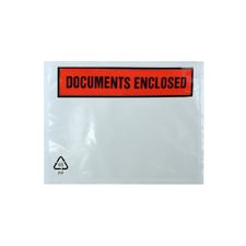 Essentials Documents Enclosed Parcel Wallets - Clear - A7 Multi | One Size