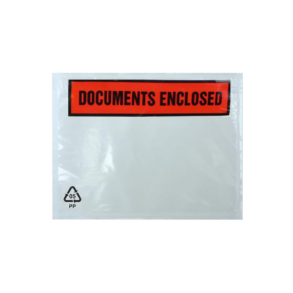 image 1 of Essentials Documents Enclosed Parcel Wallets - Clear - A7 Multi | One Size