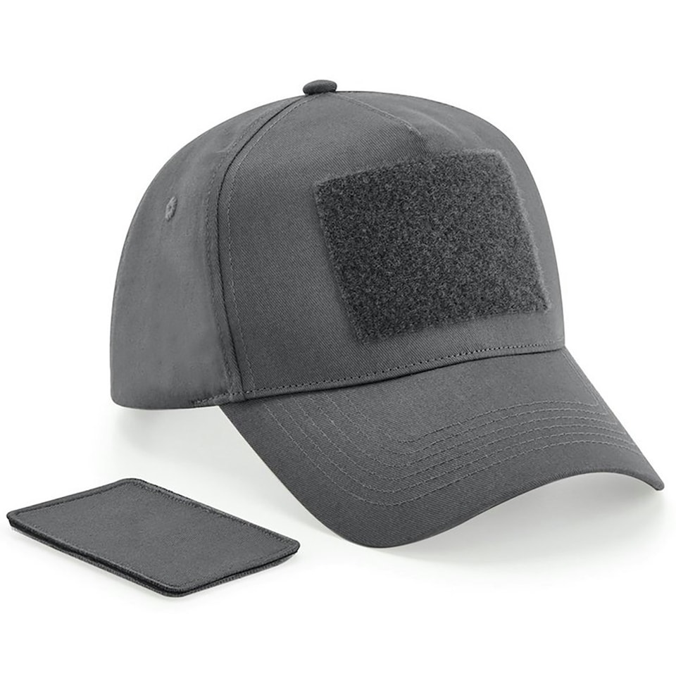 image 1 of Beechfield Removable Cotton Patch - Graphite Grey - One Size