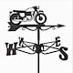 image 2 of Mini Vintage Motorcycle Weathervane - Steel - L38 x W38 x H43 cm - Black