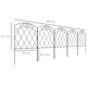 image 7 of Outsunny 80 cm x 3 m Outdoor Picket Fence Panels with Panels, Swirls, Black | Black | Black | 305 x 80 cm