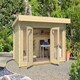 image 1 of Dorset-Log Cabin, Wooden Garden Room, Timber Summerhouse, Home Office - L430 x W320 x H233.7 cm Brown