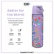 image 5 of Leak Proof Slim Water Bottle, BPA Free, 500ml (18oz) | Purple | Delicate Floral | One Size