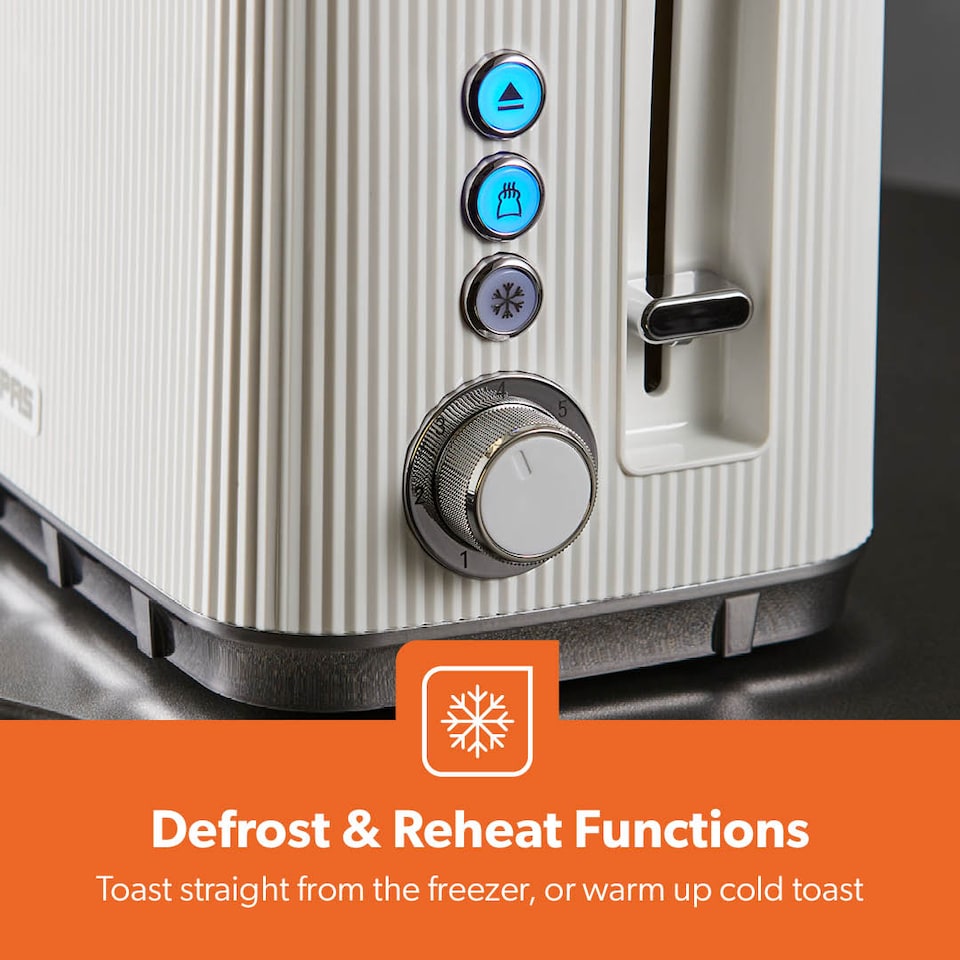 image 1 of GEEPAS 2 Slice Toaster 930W,  White Arcus