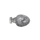 image 2 of 35mm Fixed Length Metal Curtain Pole Set Chrome Alexia Finial 85cm Silver | Silver