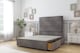 image 4 of Sloomy Texas Slate Naples Divan Bed Base No Drawers With 54 Inch Floor Standing Headboard | Grey | Slate | Small Single | 1