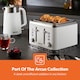 image 8 of GEEPAS 4 Slice Toaster | 1860W White