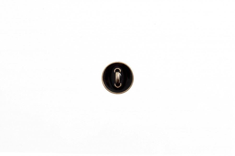 Trimits Black & Gold 18mm Faux Stitch Shank Buttons for Dressmaking - each