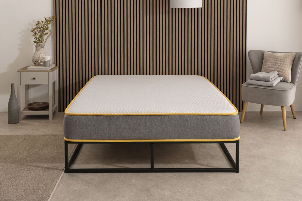 image 1 of The Saffron Comfort All Foam Mattress - 8 inch Deep Memory and Supportive Foam | Grey