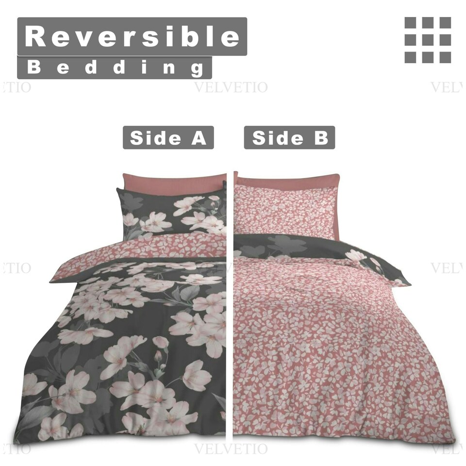 image 1 of VELVETIO Ezekiel Complete Duvet Cover Set with Fitted Sheet Printed Bedding Quilt Multi | King