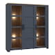 image 5 of Bohol 3 Door Large Display Cabinet in Riviera Oak/Navy
