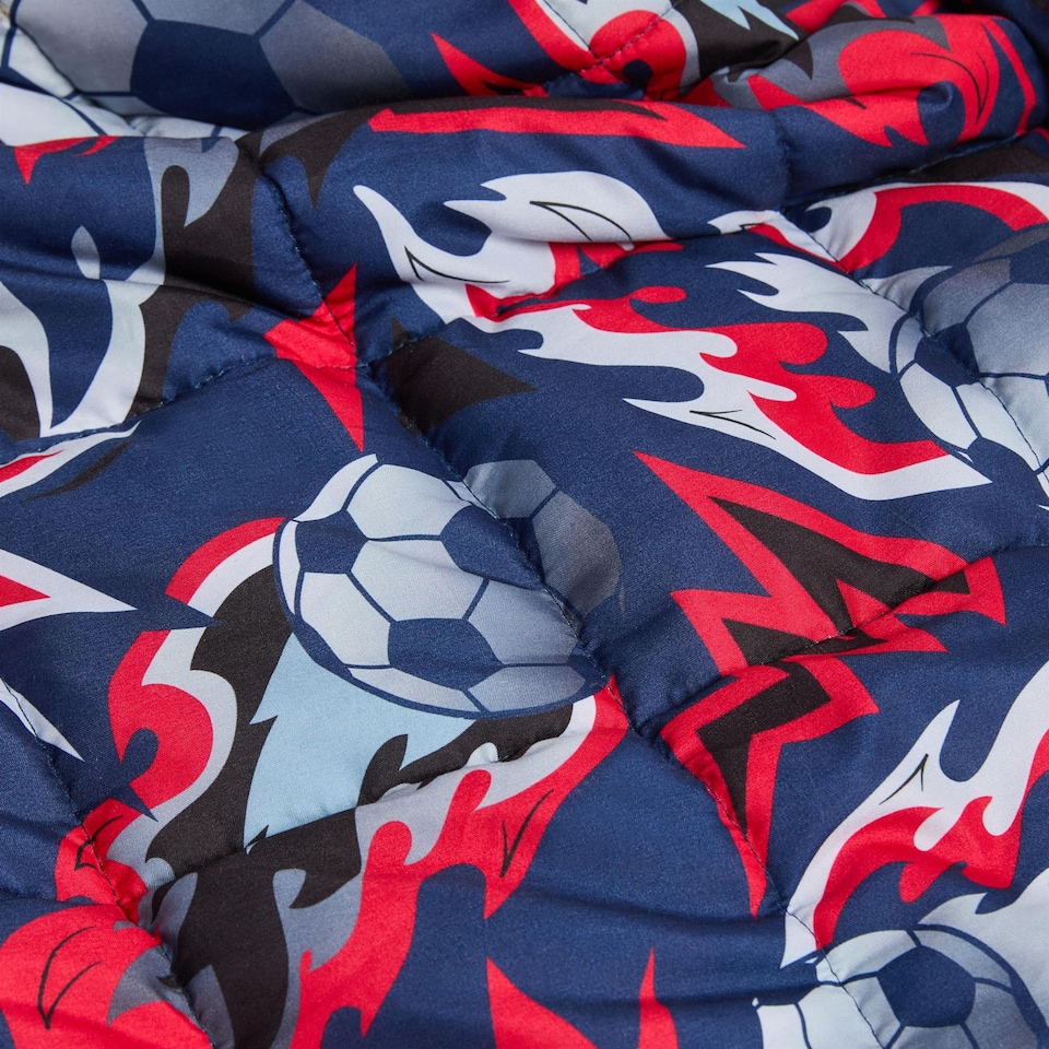 image 1 of OHS Kids Printed 3kg Teddy Fleece Weighted Blanket