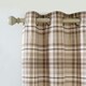 image 2 of Catherine Lansfield Cullen Termal Check Brushed Cotton 66x90 Inch Eyelet Curtains Natural Cream | Natural