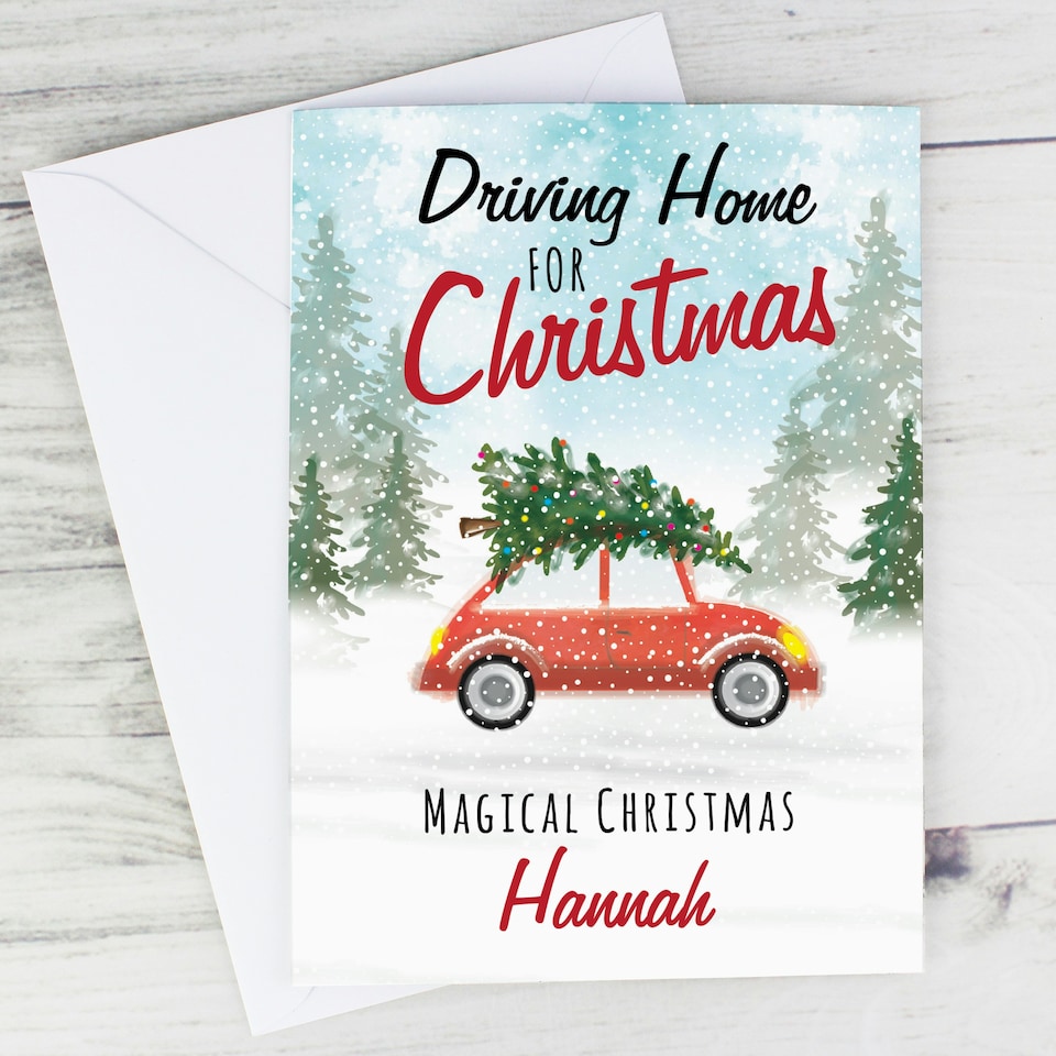 image 1 of Personalised 'Driving Home For Christmas'' Card