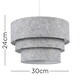 image 6 of ValueLights Aztec 3 Tier Grey Felt Ceiling Light Shade & Bulb | Grey