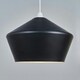 image 3 of ValueLights Contemporary Matt Black Flared Angular Ceiling Pendant Light Shade