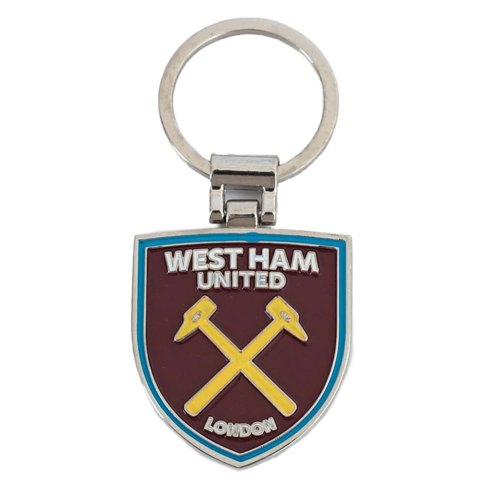 image 1 of West Ham United FC Executive Crest Keyring - Maroon/Silver - One Size