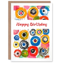 Kandinsky Style Bright Colourful Abstract Birthday Card