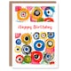 image 1 of Kandinsky Style Bright Colourful Abstract Birthday Card