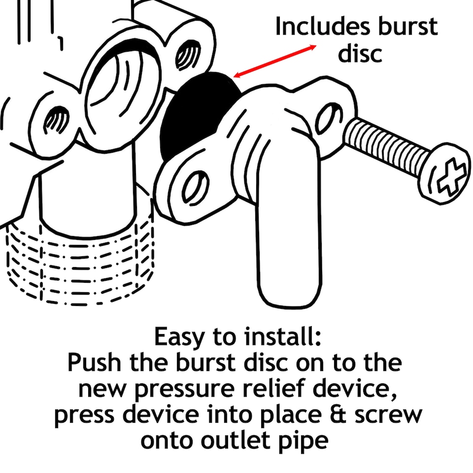 image 1 of SPARES2GO Shower Pressure Relief Device PRD Compatible with Triton 82800450 New Design Black