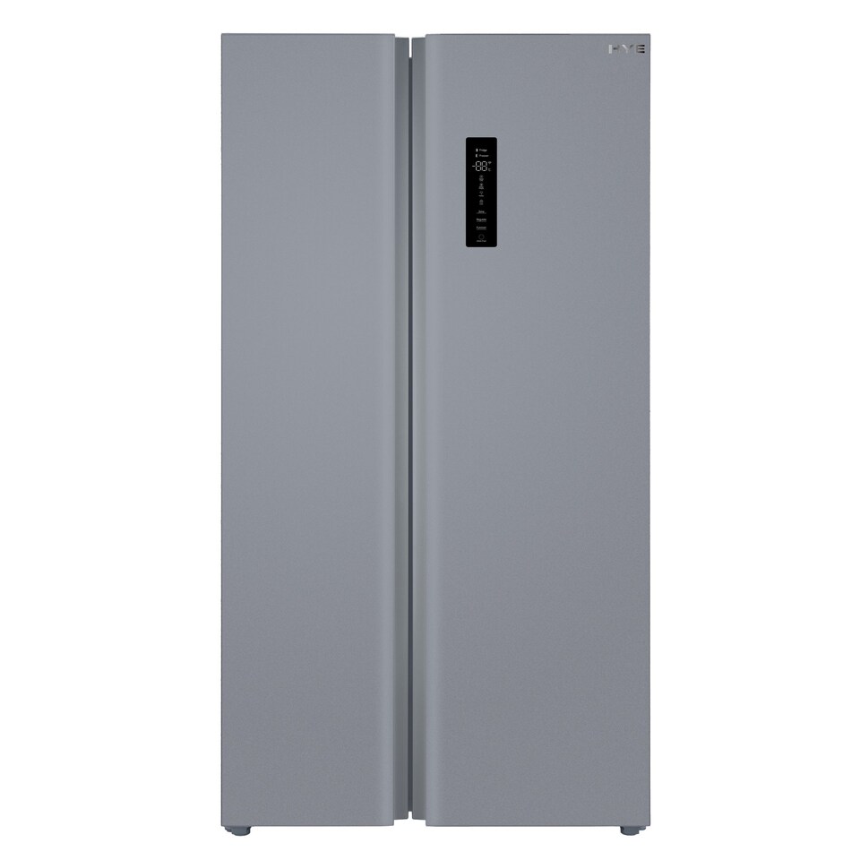 image 1 of HYE 505 Litre Frost Free American Fridge Freezer, 92cm, Silver - RF01AM505S07