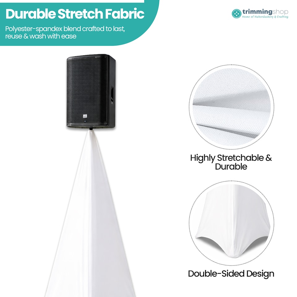 image 1 of Double-Sided Stretch Tripod Speaker DJ Stand Cover - Pack of 1