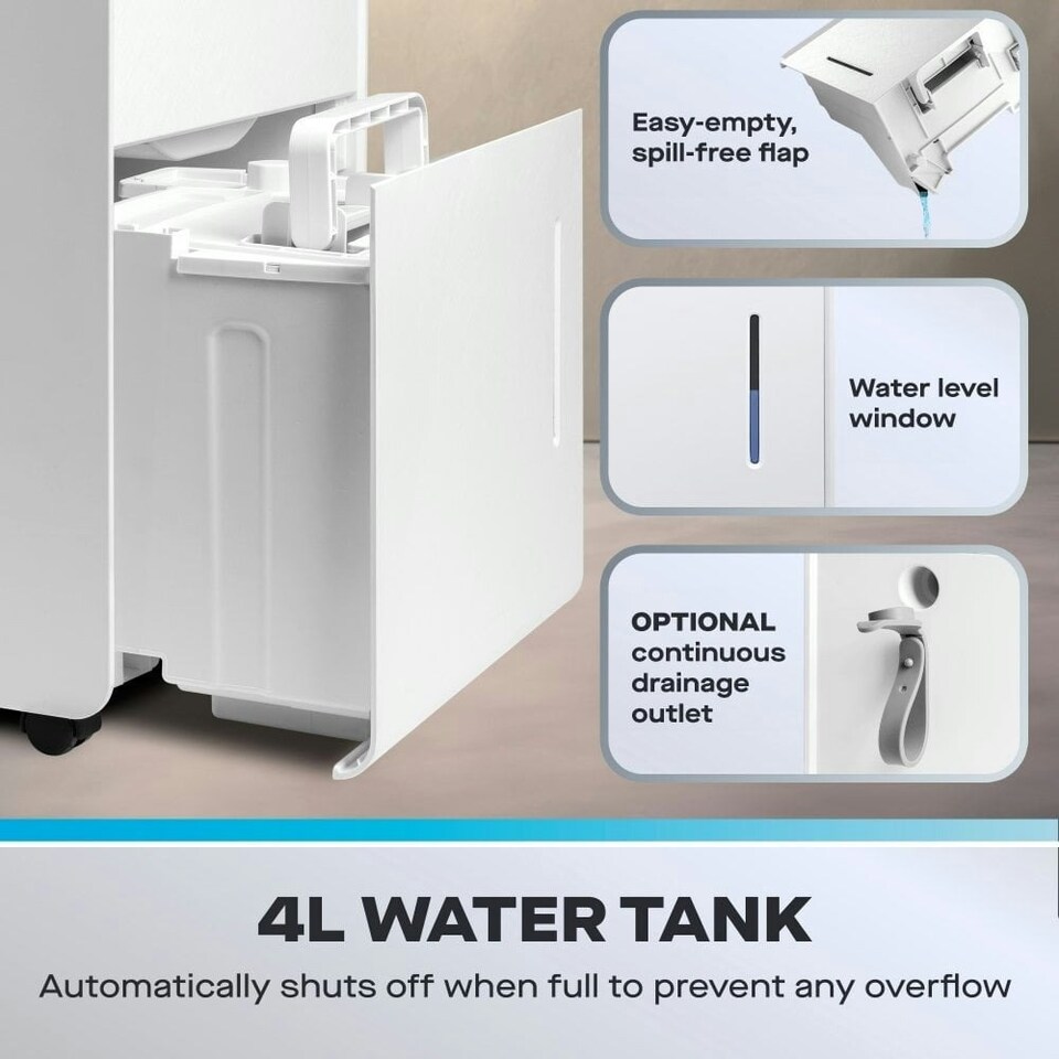 image 1 of Daewoo 30L Dehumidifier with Laundry & Quiet Modes, Air Purifier, 4L Tank
