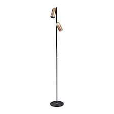 Black and Rose Gold Metal LED Floor Lamp Black | Rose gold